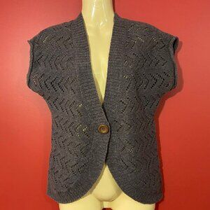 ⭐4 FOR $20⭐ Aeropostale Women's Grey Knit Single Button Cardigan - Size Small